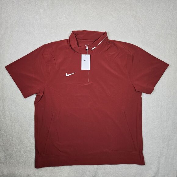 Nike Coaches Sideline 1/4 Zip Mens 2XL Maroon Red Hoodie Jacket FJ9548-613 XXL - Picture 1 of 5